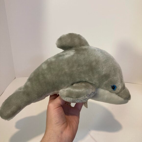 Vintage MarineLand Canada Dolphin Plush W Tag Stuffed Animal Toy Rare 13" Gray - Picture 6 of 9